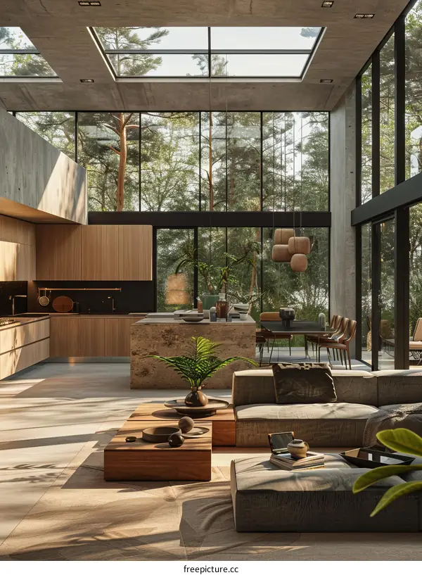 Modern House Interior Design With Natural Elements