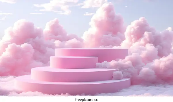 Pink Cloud Stage Display Background