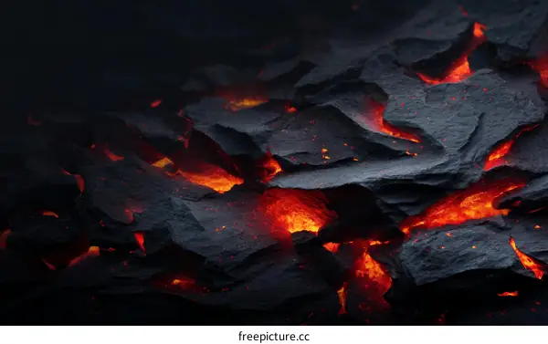 Molten Rock Texture Close-up