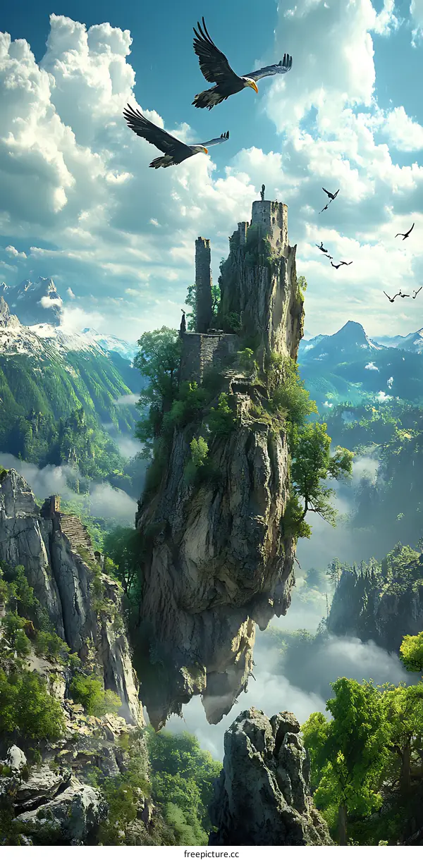 Floating Castle in the Mountains