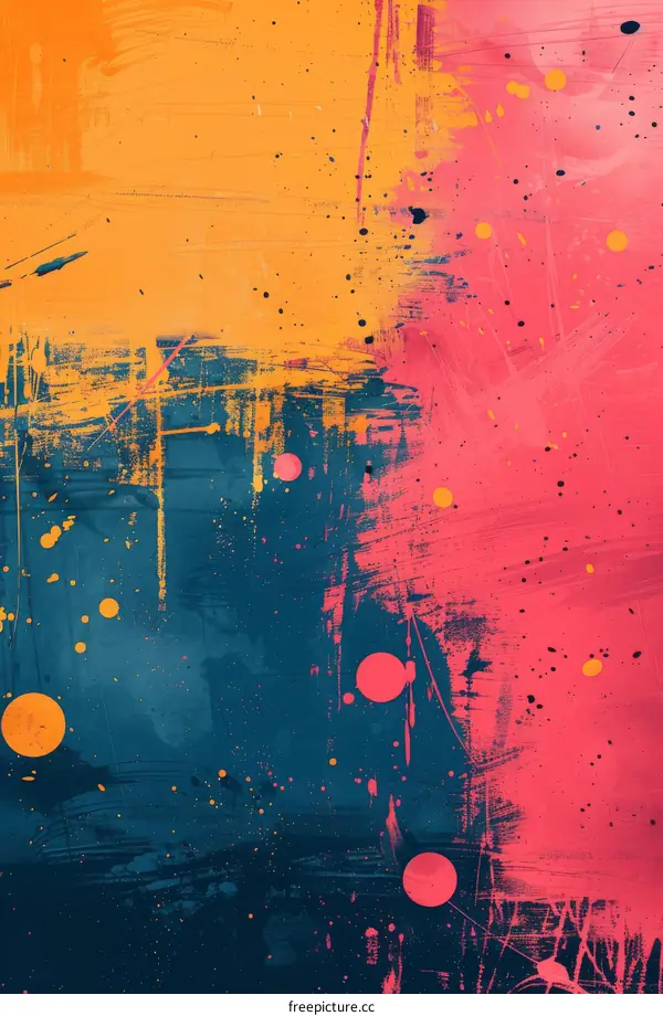 Colorful abstract artwork on canvas