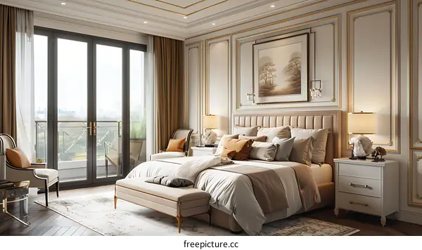 European-style luxury bedroom