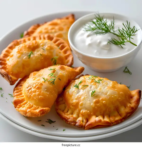 Delicious Empanadas on White Plate