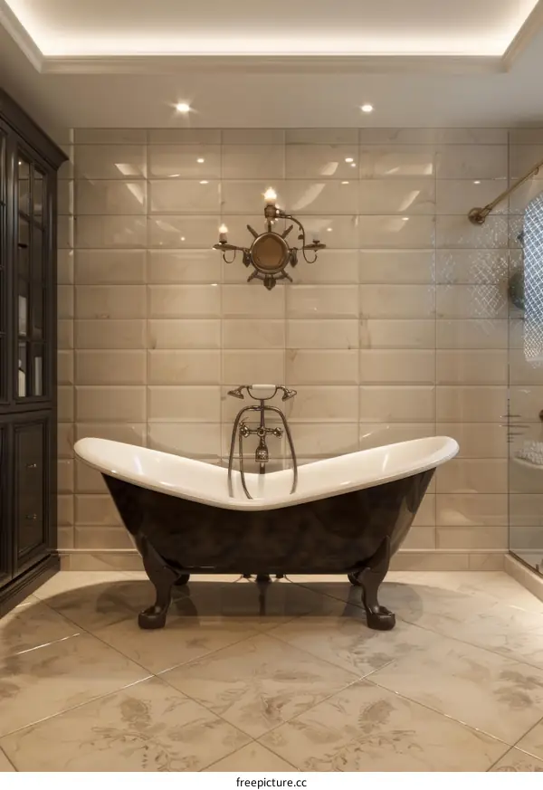 Classic Antique Bathroom with Bathtub