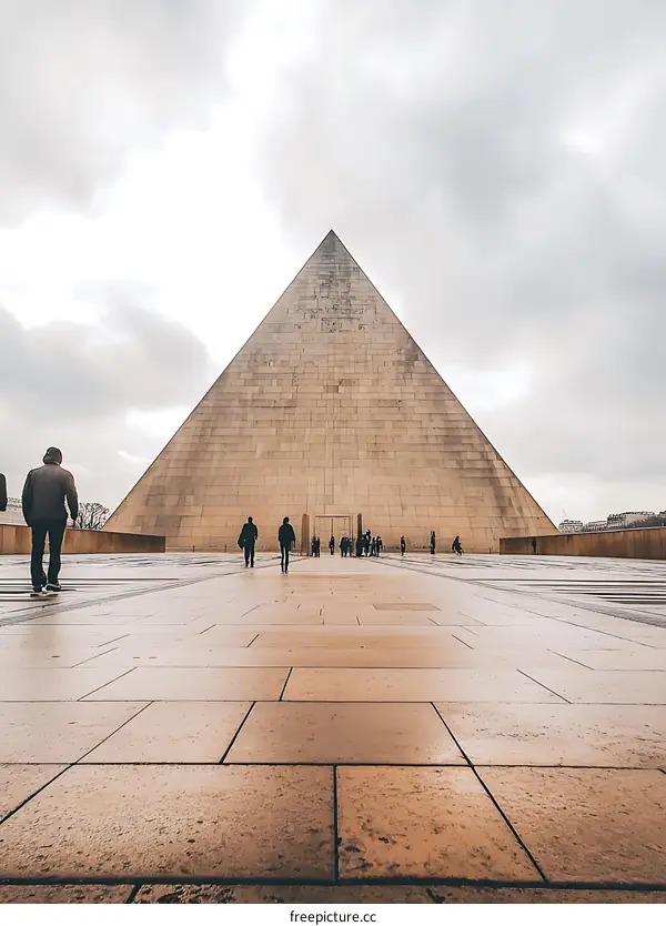 Modern Pyramid Architecture In Paris, France