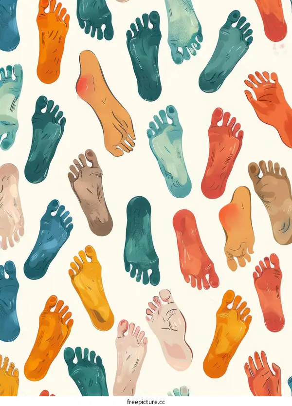 Diverse Feet: A Celebration of Skin Tones and Unity
