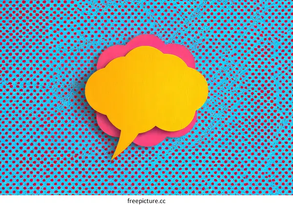 Pop Art Style Speech Bubble Background