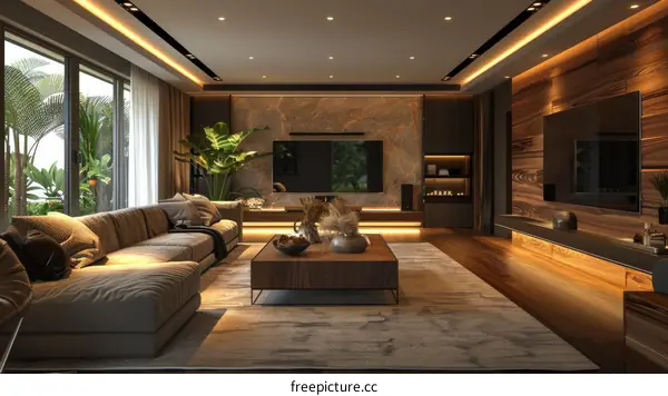 Living Room with Modern and Comfortable Style