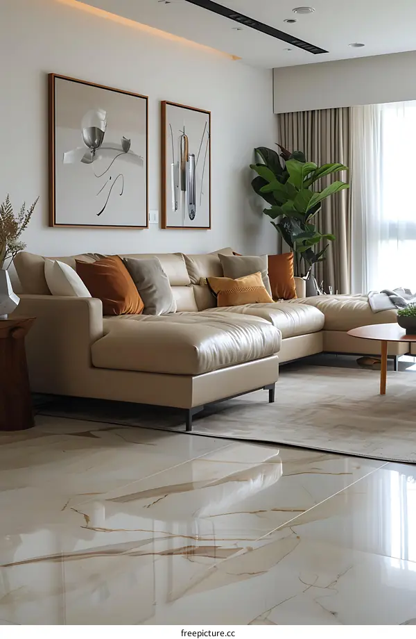 Modern minimalist living room