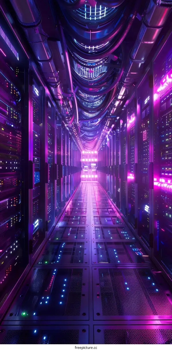 Futuristic Sci-Fi Server Room