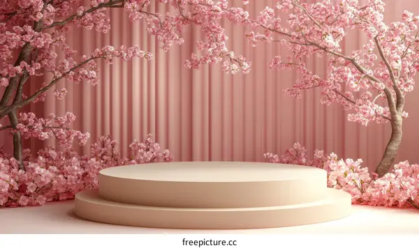 Pink Cherry Blossom Display Stand