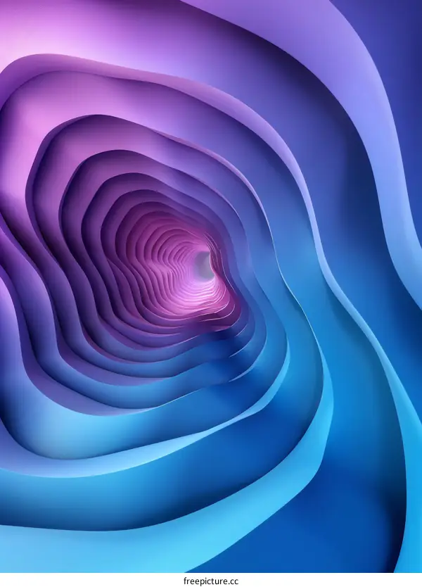 Luminous Blue and Purple Tunnel