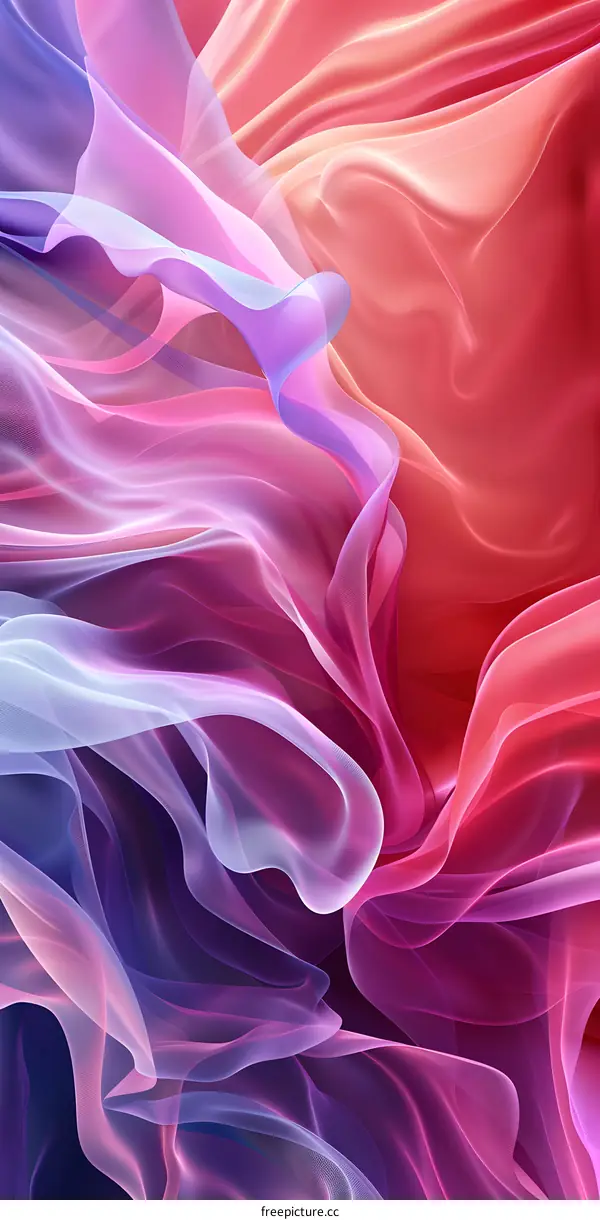 Abstract Purple And Red Fabric Swirls
