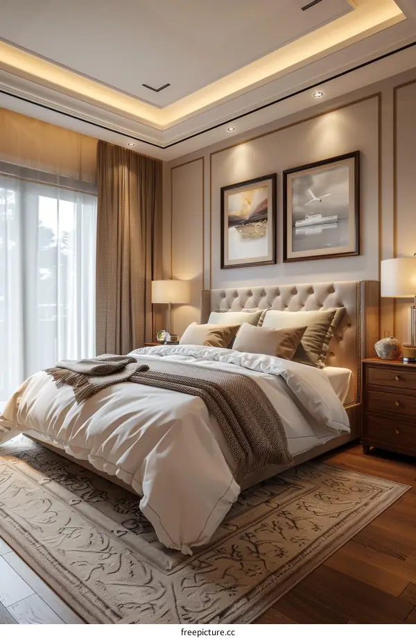 Luxury Bedroom Interior Design Illustration