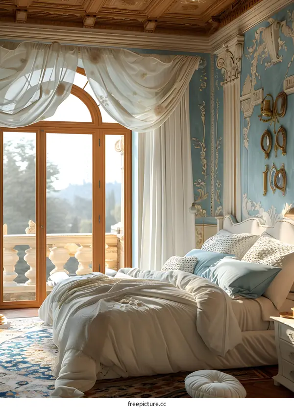 European-style luxury bedroom