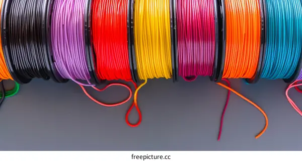 Colorful 3D Printing Filament Spools for Versatile Projects
