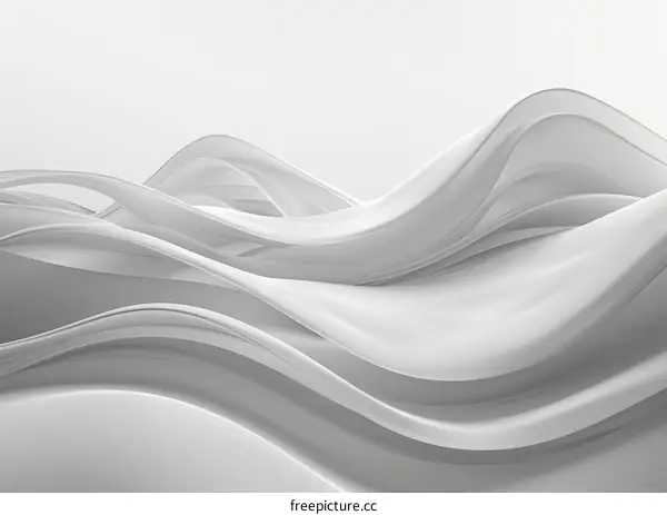 White smooth minimal flowing waves background