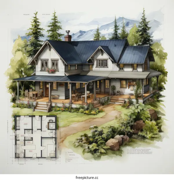 Modern Farmhouse Exterior And Floor Plans