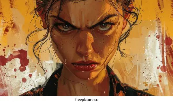 Close up of a womans face