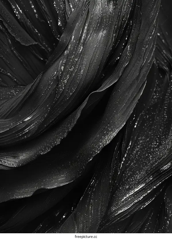 Black and silver abstract painting