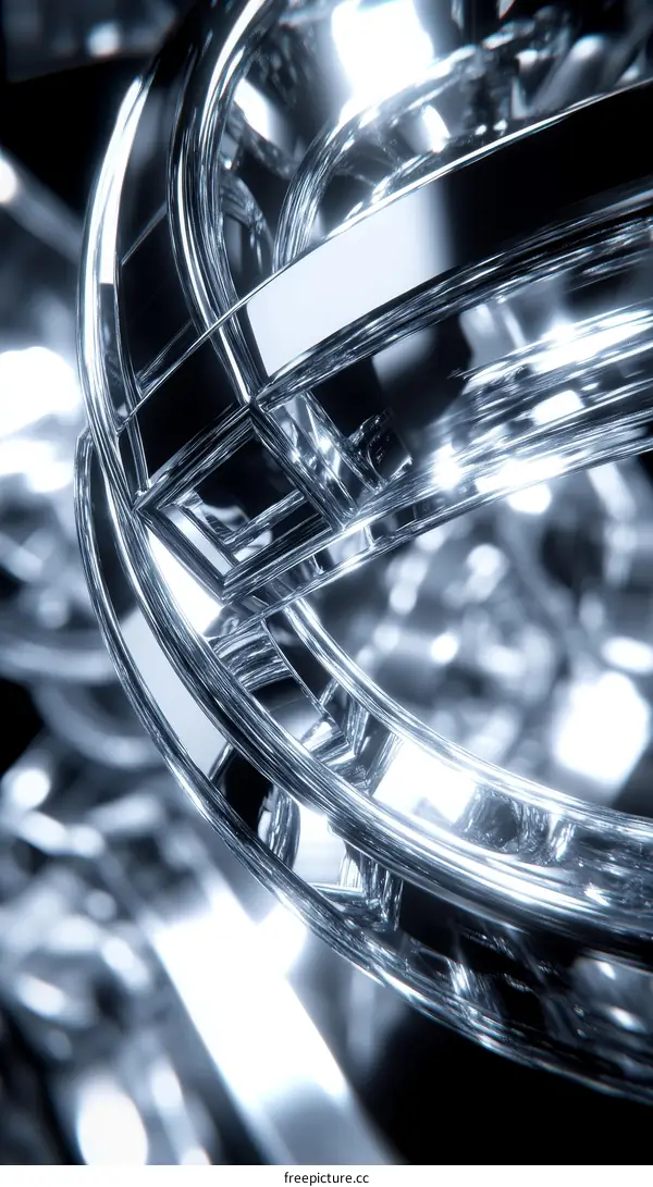 Abstract Geometric Metal Sphere Design