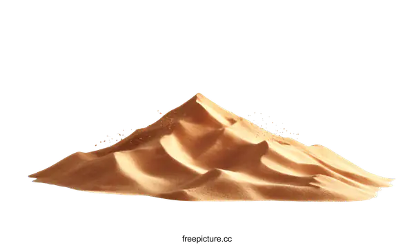 [Transparent Background PNG]Desert Sand Dune Pile against White Background