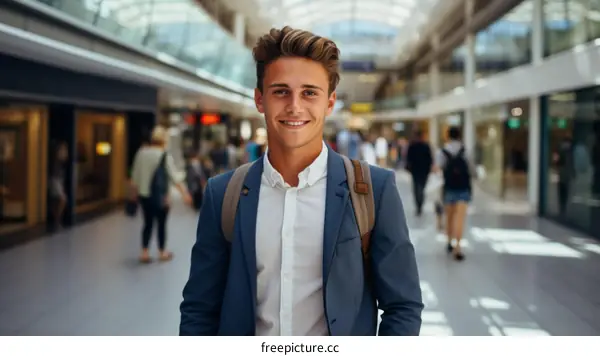 Portrait of a young businessman smiling