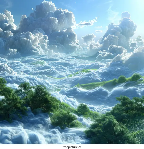 A Cloud-Based Wonderland Landscape