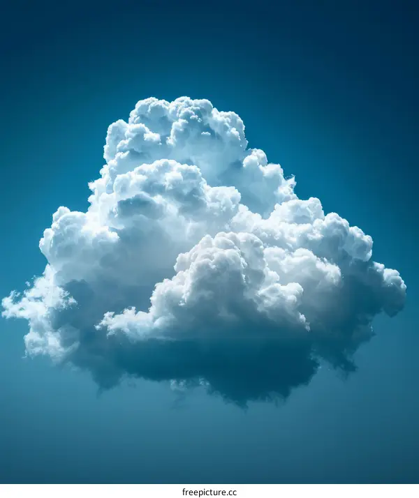 Large white cloud in a blue sky