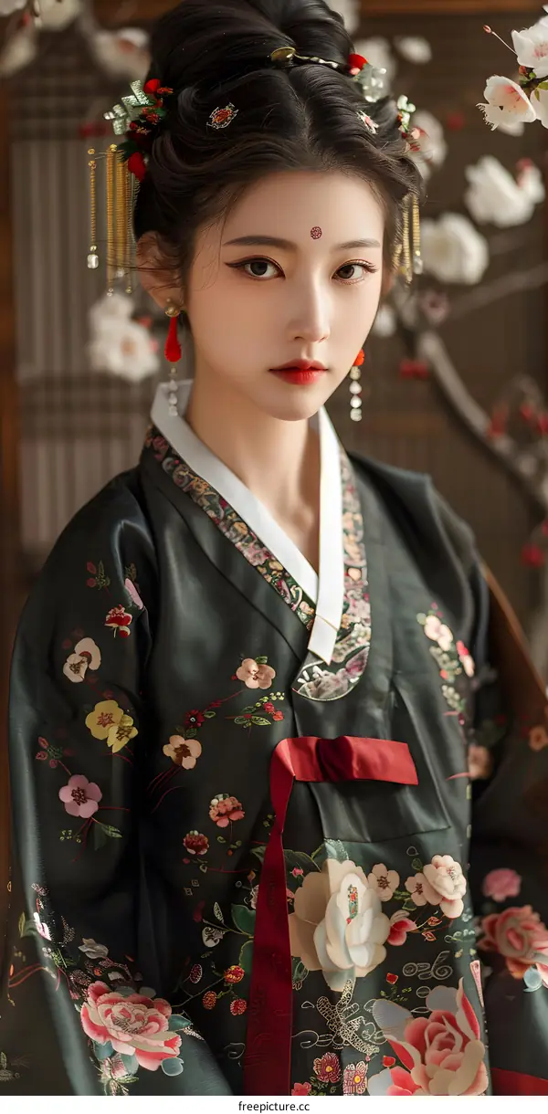 A woman wearing a hanfu