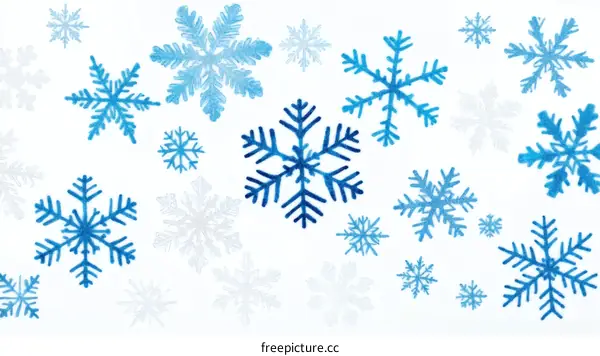 Winter Snowflakes Pattern Background Design