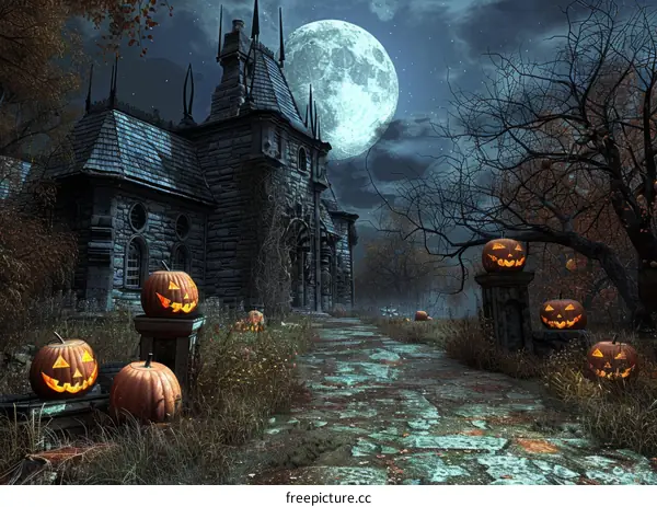 Spooky Halloween Pumpkin House