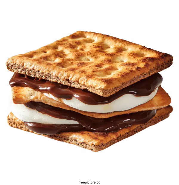 [Transparent Background PNG]Delicious Smores Sandwich Dessert