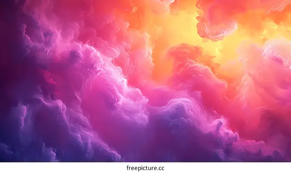 Abstract Colorful Cloud Formation