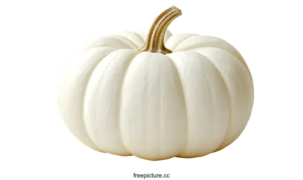 [Transparent Background PNG]Closeup of a White Pumpkin