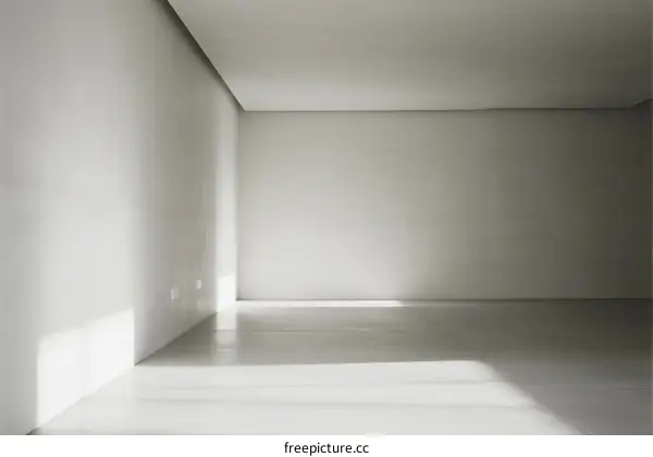 A Bright and Empty Minimalist Interior Space with Clean Lines
