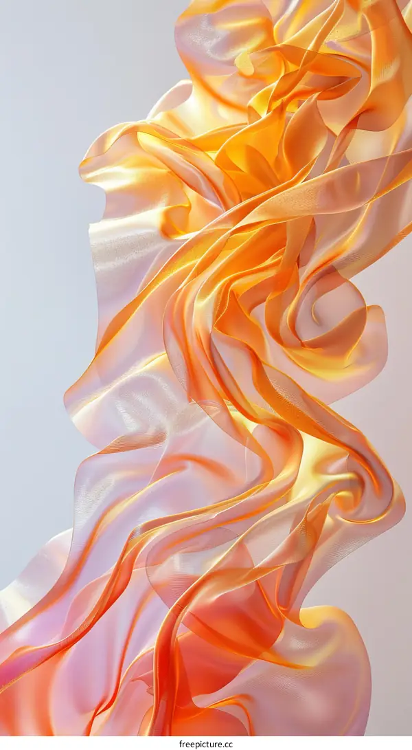 Colorful Wavy Translucent Fabric