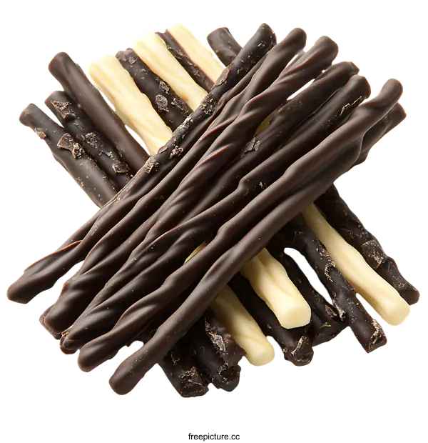 [Transparent Background PNG]Assorted Chocolate Twisted Sticks