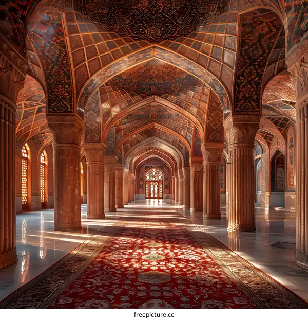 Sheikh Lotfollah Mosque, located in Isfahan, Iran