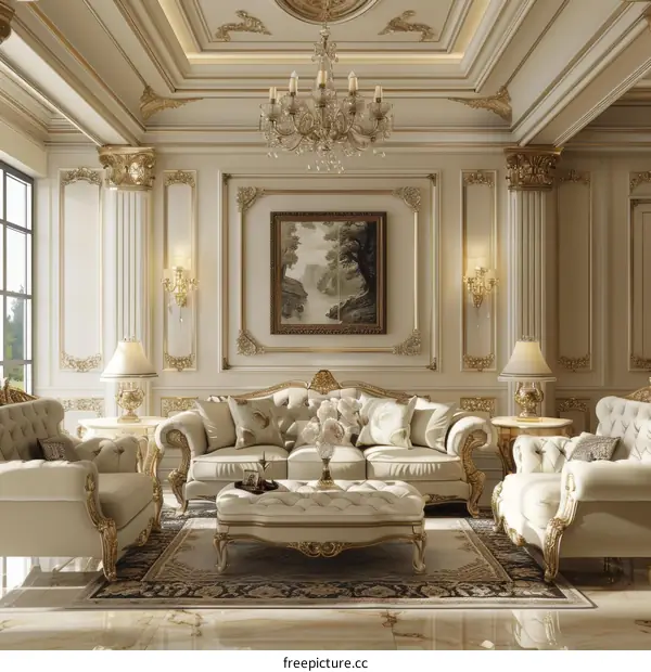 Luxurious Classic Living Room Interior Design