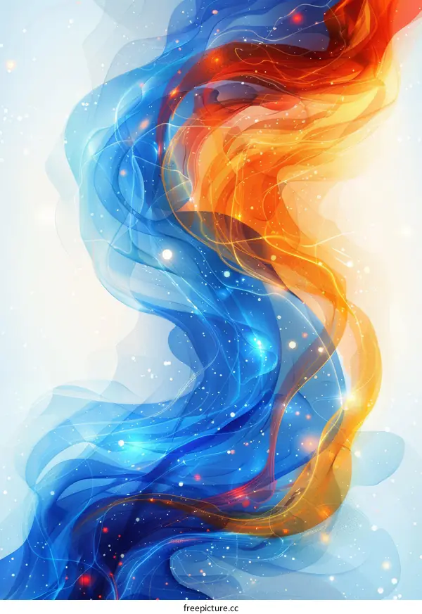 Fiery Dance of Crimson and Azure