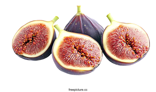 [Transparent Background PNG]Fresh Figs Close-Up Photography