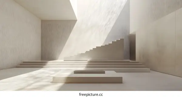 Minimalist Modern Architecture Interior Design with Stairs
