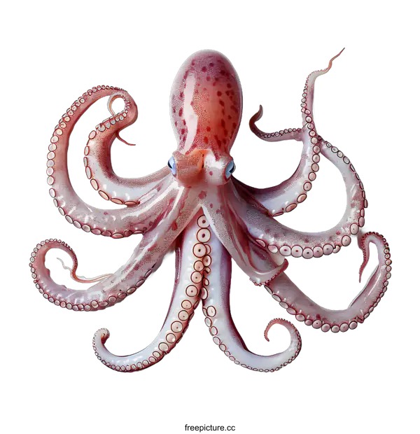 [Transparent Background PNG]Octopus on white background