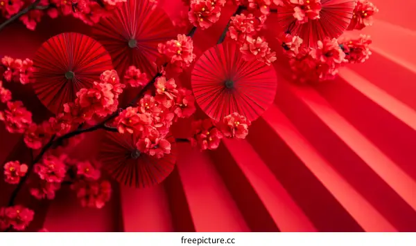 Red Paper Decorations for Chinese New Year