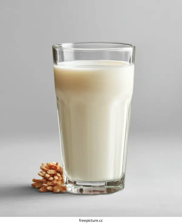 Milk Glass Against a Light Gray Background