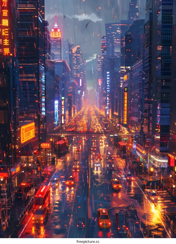 Rainy City Street