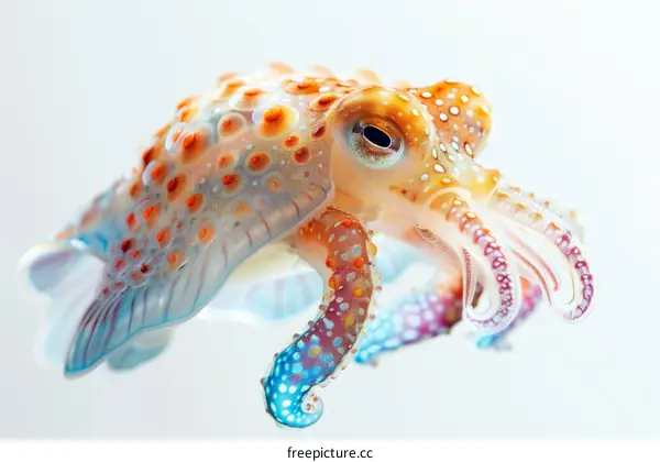 A flamboyant cuttlefish displaying its beautiful colors