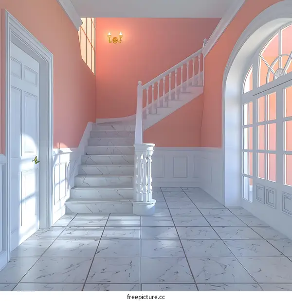 Staircase in a large house