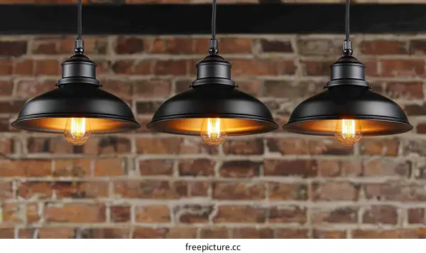 Black Industrial Style Pendant Lights